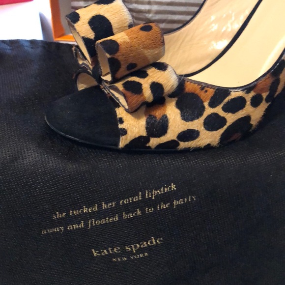 Kate spade leopard calf hair sling backs - Picture 2 of 8